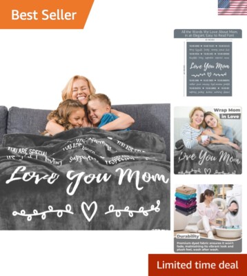 Thoughtful Mother’s Day Gift - 60x50 Plushfleece Blanket for Cozy Comfort-image