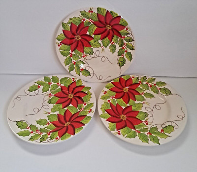 Pier 1 Imports Classic Poinsettia Pattern 8.5