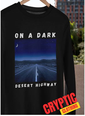 On a Dark Desert Highway T SHIRT S-3XL Eagles Hotel California Lyrics Band TEE-image