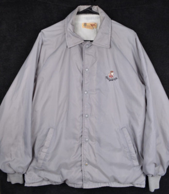 Vintage 80s Antigua Windbreaker Mens Large Gray Springhill Golf Course Club-image