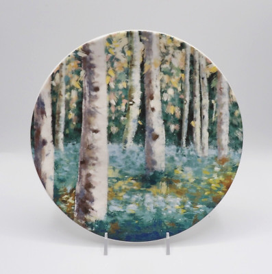 TEAL BIRCH TREE BY PIER 1 SALAD PLATE-image