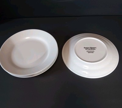Set Of4 Better Homes & Gardens White Salad / Lunch Plates 9