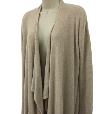 Barefoot Dreams Island Wrap Cardigan Sweater S M Drape Front Cozy Chic Lite Soft-image