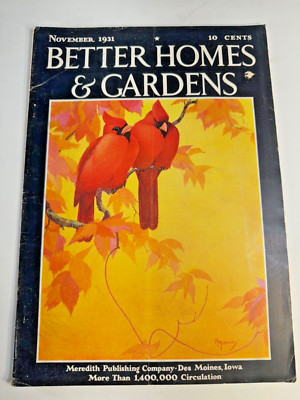 1931 NOVEMBER  BETTER HOMES & GARDENS MAGAZINE RECIPES ADS HOMEMAKER  GARDENING-image