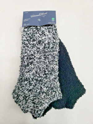 Universal Thread Cozy Supersoft 2 Pairs of Low Cut Socks size 4-10 Black/Gray-image
