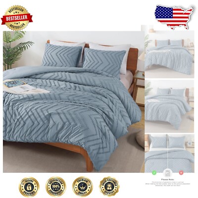 Cozy Greyish Blue Twin/Twin XL Comforter & Pillowcase - Easy Care Design-image