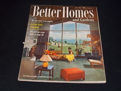 1954 JULY BETTER HOMES & GARDENS MAGAZINE NICE COVER & ADS - H 1327-image