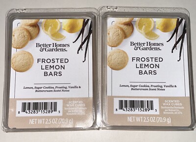 Better Homes & Gardens Highly Scented FROSTED LEMON BARS Wax Melts / 2 Packs-image