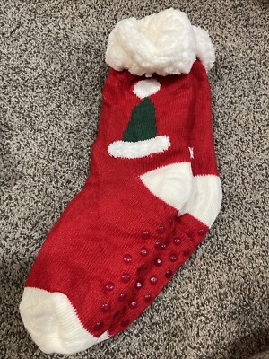 Cozy New Women's Fuzzy Warm Sherpa Winter Christmas Socks Non Skid Slipper-image