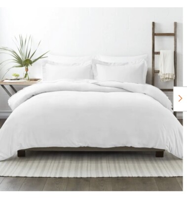 Becky Cameron Performance Off White Queen 3-Piece Duvet Cover Set-image