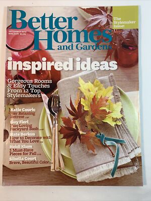 Better Homes and Gardens - 2012, September - Gorgeous Rooms & Easy Touches      -image