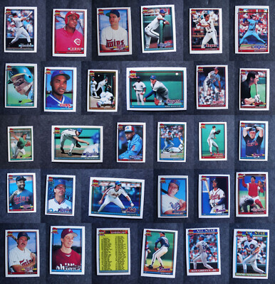 1991 Topps Micro Mini Baseball Cards Complete your Set You U Pick List 201-400-image