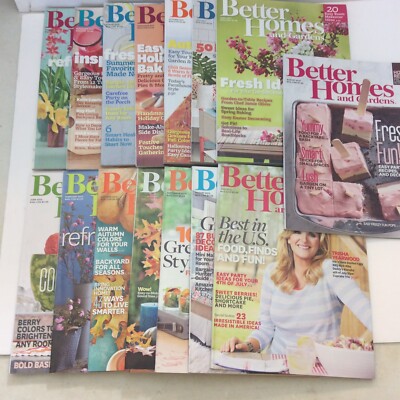 Better Homes And Garden Magazine Lot Of 15 Variety Of Years And Variety Of Month-image