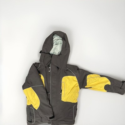 Vtg Anchor Blue Yellow & Gray Heavy Duty Puffer Jacket Rain Guard  Oversized Y2K-image