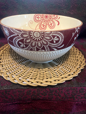 PIER 1 MIXING/SERVING BOWL EXCELLENT CONDITION MARIBETH DESIGN 9