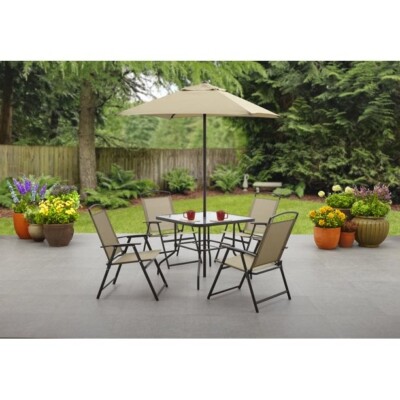 Albany Lane Patio Dining Set - 6 Pieces - Tan Mainstays MS16-301-001-13 -image