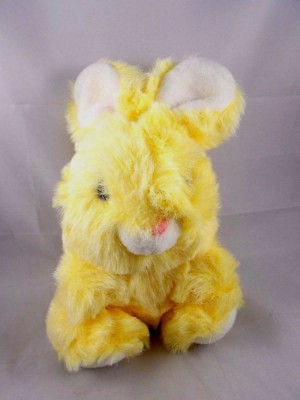 Yellow Bunny Rabbit Plush 8 Inch Dan Dee Imports Stuffed Animal toy-image