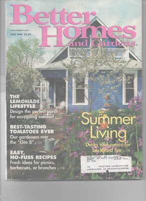 1998 JUNE BETTER HOMES & GARDENS MAGAZINE - SUMMER LIVING COVER New-image