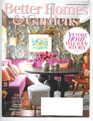 Better Homes & Garden Let your home tell your story September 2021 - Free Ship!-image