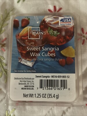 Mainstays Sweet Sangria Scented Wax Cubes Melts 1.25 oz Made In USA New Walmart-image