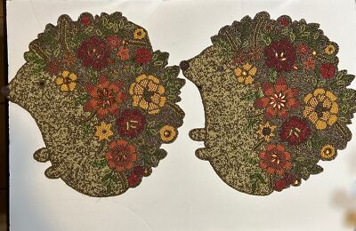 PIER ONE  2 Animal BEADED Placemats   B  -10-image