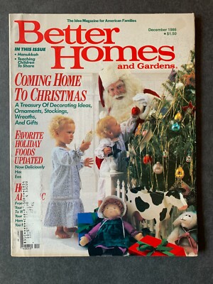 Better Homes & Gardens Magazine Dec 1986 1980's Lifestyle Decor Recipes Ads-image