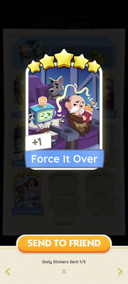 FORCE IT OVER- MONOPOLY_GO_5 Stars Sticker ⭐⭐⭐⭐⭐ | FAST DELIVERY⚡-image