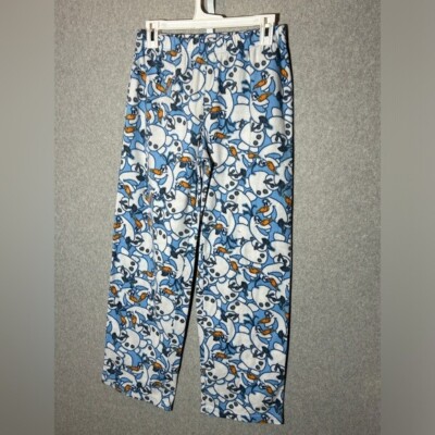 Disney Women's Olaf Frozen Pajama Pants SMALL winter Christmas pj's cozy fall-image