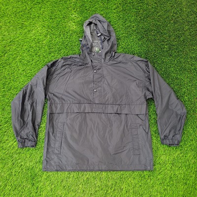Vintage 90s J.Crew Windbreaker XL 26x29 Black Anorak-image