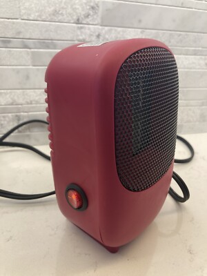 Mainstays Personal Mini Electric Ceramic Heater 350W Indoor Red TESTED WORKS-image