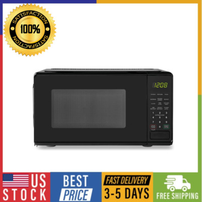 Mainstays 0.7 Cu ft Countertop Microwave Oven, 700 Watts, Black-image