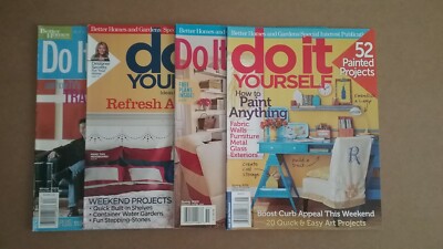 Lot of 4 Better Homes and Gardens Magazines Do It Yourself 2003 2005 2012-image