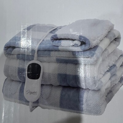 Homemate Full 72”x84” Heated Blanket Soft  Sherpa Off Auto 10 Heat Setting-image