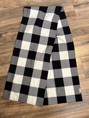 Table Runner Pier 1  Black and White Buffalo Check  72x14-image