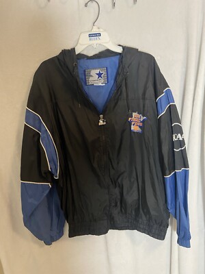 VTG 1992 Starter NCAA Jacket Mens Large Black Final Four Twin Cities Windbreaker-image
