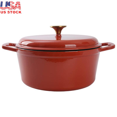 4.75 quart Oven-Safe Ceramic Enamel Cast-Iron Dutch Oven Durable Oven-safe-image