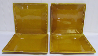 Pier 1 Spice Route Ginger  Square Dinner Plates  Set of 4-image