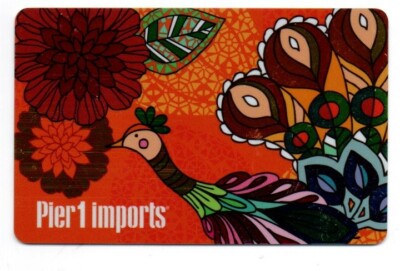 Pier 1 Imports Shiny Bird Flowers Designs Gift Card No $ Value Collectible-image