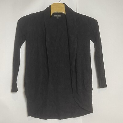 Barefoot Dreams Cardigan XS Small Black Cozy Chic Lite Open Soft Sweater-image