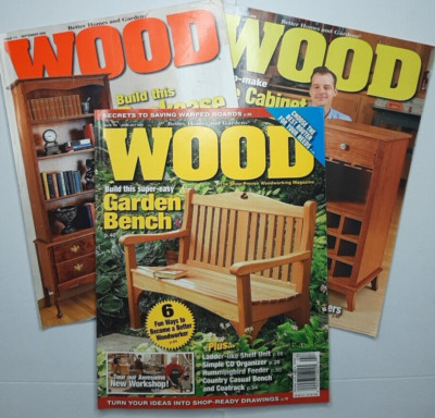 Wood Magazine Lot of 3 Issues 2006 Better Homes Gardens Home Improvement DIY-image