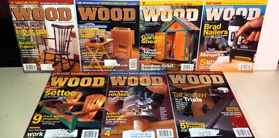 Lot of 7 Wood magazines; by Better Homes and Gardens (2000)-image