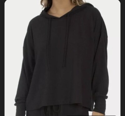 Midnight Bakery Annika Lounge Hooded Hacci Top WL Black Pullover Cozy Comfy-image