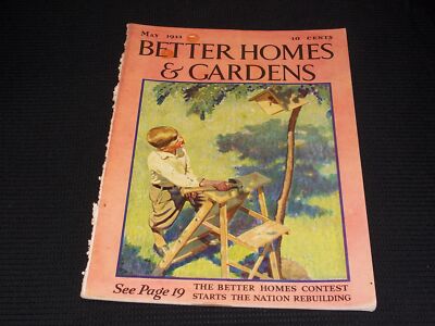 1933 MAY BETTER HOMES & GARDENS MAGAZINE - NICE ILLUSTRATED COVER - O 13816-image