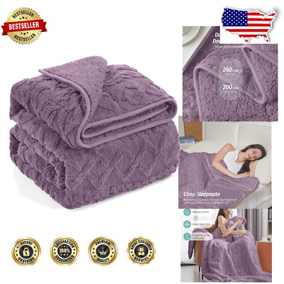 Luxurious 20 lbs Twin Size Weighted Blanket - Cozy Sherpa & Fleece Design-image