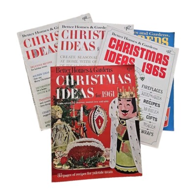 1960's Lot of  5 BETTER HOMES and GARDENS Christmas Magazines 1961, 63 64 65 71-image