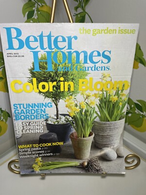 Better Homes and Gardens Magazine April 2015 The Garden Issue Color In Bloom-image