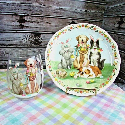 Pier 1 Imports DOG EASTER PARADE Dinnerware 9