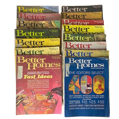 Lot of 15 Better Homes and Gardens Magazine 1968 - 1969, 1971-image