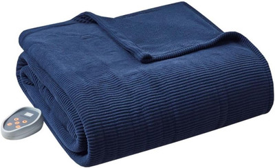 Electric Blanket Luxurious Micro Fleece Ultra Soft Ribbed Textured, Cozy and Snu-image