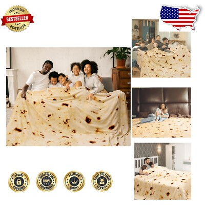 120-Inch Realistic Burrito Blanket - Novelty Flannel Fleece for Cozy Moments-image